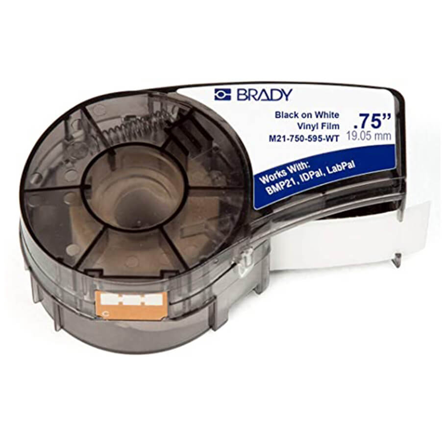 Nhãn Vinyl 19.05mm (màu trắng) dùng cho máy in nhãn BRADY M21-750-595-WT